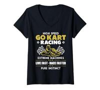 Womens High Speed Extreme Machines V-Neck T-Shirt