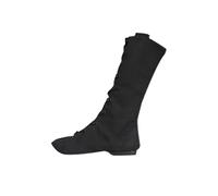Women's High Top Canvas Jazz Boots Soft Dance Shoes Performing Modern Ballet Flat Heel Dress Shoes for Women (Black, 6.5)