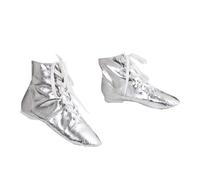 Women's High Top Leather Glitter Dance Yoga Stage Performance Children Adult Jazz Boots Womens Dress Boot (Silver, 1.5)