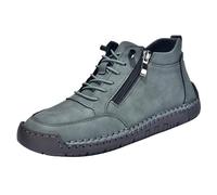 Womens High Top Walking Sneakers Slip On Slip Resistant Soft Insole Leather Shoes Casual Stylish Work Shoe Hiking Running Business Daily Wear Sneaker (Blackish Green, 9.5)