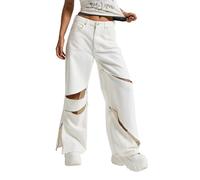 Women's High Waist Baggy Jeans It's Basic Blanc 42