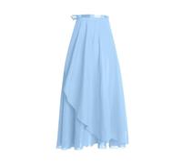 Women's High Waist Ballet Maxi Skirt - Chiffon Dance Sheer Midi Length Swing Dancewear Practice Tulle Summer (UK, Alpha, One Size, Regular, Light Blue)