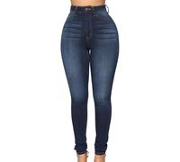 Women's High Waist Button Down Skinny Jeans Double Breasted Butt Lift Slim Fit Denim Pants Stretch Jean Trousers