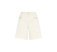 Women's high waist jean shorts Pulz Jeans Luca Beige 25