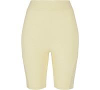 Urban Classics Women's High Waist Lace Inset Cycle Shorts, Soft Yellow, S