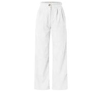 Women's High Waist Wide Leg Pants Plus Size Velvet Pants with Buttons Plus Size Straight Pants Versatile Casual Cheap Office Work Daily Business Pants