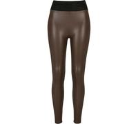 Urban Classics Faux Leather Leggings Brown 5XL Woman