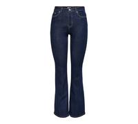ONLY Women's ONLWAUW Life HW Flared Rinse DNM Bell Bottoms, Dark Blue Denim, XL/32