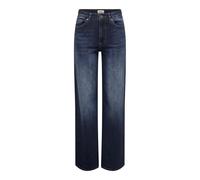 ONLY Women's Onlmadison Blush Hw Wide DNM Tai081 Noos Jeans, Dark Denim Blue, M / 30L