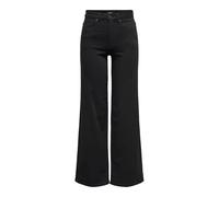 ONLY Women's Onlmadison Blush Hw Wide DNM Soo796 Noos Jeans, Black Denim, S / 32L