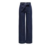 ONLY Women's Onlmadison Blush Hw Wide Belt DNM Bj Jeans, Dark Denim Blue, M / 32L
