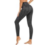 Women's High Waisted Leggings - Silky Soft Stretchy Tummy Control Workout Gym Yoga Pants with Pockets for Women (UK, Alpha, L, Regular, Regular, Grey & Black)