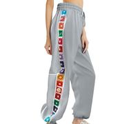 Women's High Waisted Sports Trousers, Women's Plus Size Colorful Printed Stitching Loose Fit Casual Comfortable Fit Hip-Hop Streetwear Chic And Elegant Jogging Pants