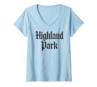 Womens Highland Park NELA Northeast Los Angeles HLP York 90042 V-Neck T-Shirt
