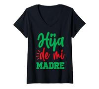 Womens Hija De Mi Madre V-Neck T-Shirt