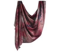 Women's Hijab watercolor printed silk textured satin, Tie Dyed Ombre marble water printed women's Shawl Hijab scarf, Water Red, 180x85CM