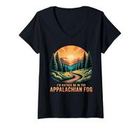 Womens Hiker Trail Hiking Appalachia I'd Rather Be Appalachian V-Neck T-Shirt