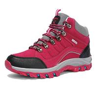 Women's Hiking Boots Waterproof Non-Slip Climbing Trekking Sneakers Outdoor Ankle Boots Hiking Shoes Red