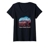 Womens Hiking Camping Mount Baden-Powell National Park V-Neck T-Shirt