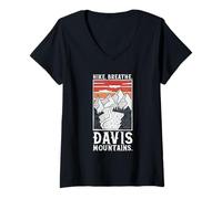 Womens Hiking - Davis Mountains V-Neck T-Shirt
