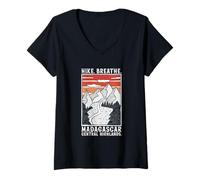 Womens Hiking - Madagascar Central Highlands V-Neck T-Shirt