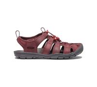 Keen W Clearwater CNX Leather Wine - Red Dahlia, Size EU 37.5 - Womens Sandals, Color RED
