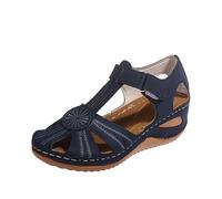 Womens Hiking Sandals, Sandals for Women, Summer Closed Toe Fisherman Comtable Orthopaedic Arch Support Hollow Out Ankle Strap Beach Shoes