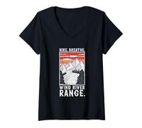 Womens Hiking - Wind River Range V-Neck T-Shirt