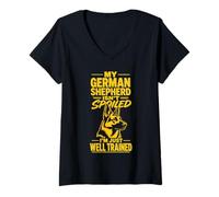 Women's Hilarious German Shepherd Dog Owner V-Neck T-Shirt