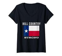 Womens Hill Country Strong Texas V-Neck T-Shirt