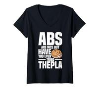 Women's Hindu Cuisine Professional Hinduism Nice Abs Thepla V-Neck T-Shirt