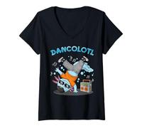 Womens Hip-Hop And R&B Music Dance Just A Boy Who Loves Axolotl V-Neck T-Shirt