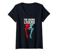 Womens Hip Surgery The Bionic Legend Fun Mens Get Well V-Neck T-Shirt