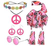 Women's Hippie Costume, Women's Hippie Costume, 70s Disco Outfit, 70s Disco Outfit, 70's Dress, Women's 70s Dress, Hippie Costume for Masquerade, Parties, Dances, Adult Women