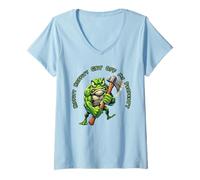 Womens Hippity Hoppity Get Off My Property Toad Frog Amphibian V-Neck T-Shirt