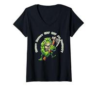 Womens Hippity Hoppity Get Off My Property Toad Frog Amphibian V-Neck T-Shirt