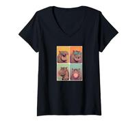 Women's Hippos Funny Hippo V-Neck T-Shirt