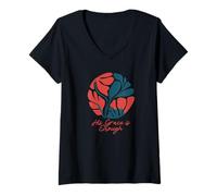 Womens His Grace God Bible Jesus Faith V-Neck T-Shirt