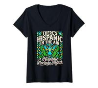 Women's Hispanic Roots Latin American Cultural Pride V-Neck T-Shirt