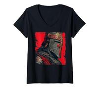 Women's Historical Knights Templar Christian Crusade Warrior V-Neck T-Shirt