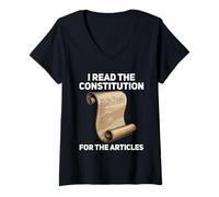 Womens History Teacher I Read The Constitution for The Articles V-Neck T-Shirt