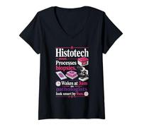 Women's Histotech Definition Pathology Lab Technician V-Neck T-Shirt