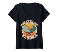 Womens Hit It to My Partner Pickleball Doubles Paddle - V-Neck T-Shirt