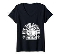 Women's Hit The Lights Strike Boxing Gloves V-Neck T-Shirt