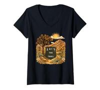Women's Hit The Trail Hiking & Camping Mojave Desert V-Neck T-Shirt