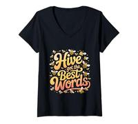 Womens Hive Got The Best Words Spelling Competition Student |- V-Neck T-Shirt