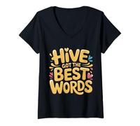 Womens Hive Got The Best Words Spelling Competition Student |- V-Neck T-Shirt