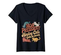Women's HOA President Herding Cats Gotta Be Easier |- V-Neck T-Shirt