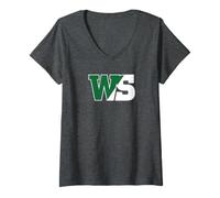 Women's Hobart & William Smith Colleges William Smith Herons WS Logo V-Neck T-Shirt