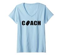 Women's Hockey Coach V-Neck T-Shirt